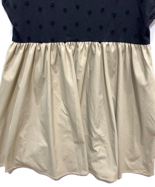 rosy monster（ロージーモンスター）rosy monster (ロージーモンスター) フラワーアップリケワンピース ブラック サイズ:FREEの古着・服飾アイテム
