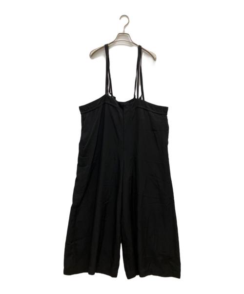 SACRA（サクラ）SACRA (サクラ) アセテート ブライト ツイル サロペット ブラック サイズ:SIZE38の古着・服飾アイテム