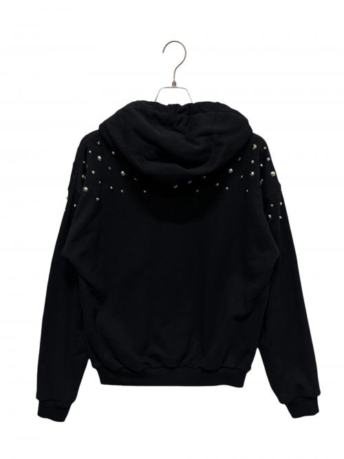 GUCCI（グッチ）GUCCI (グッチ) スタッズロゴ パーカー ブラック サイズ:Sの古着・服飾アイテム