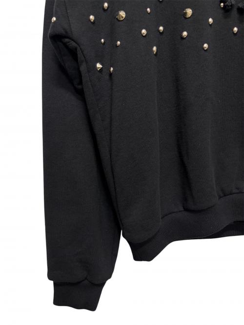 GUCCI（グッチ）GUCCI (グッチ) スタッズロゴ パーカー ブラック サイズ:Sの古着・服飾アイテム