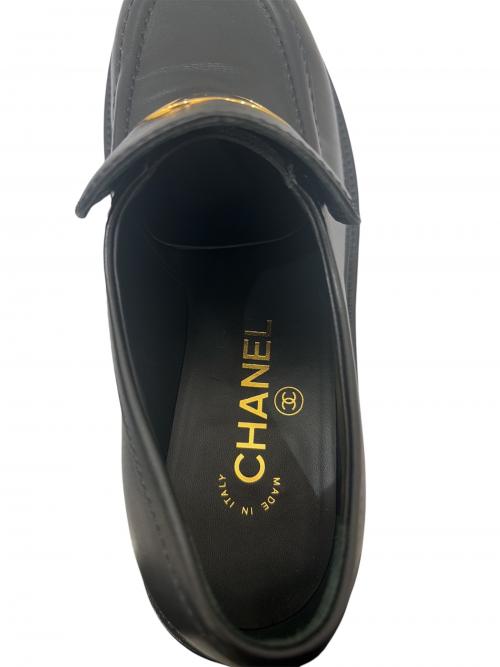 CHANEL（シャネル）CHANEL (シャネル) レザーシューズ ブラック サイズ:37Cの古着・服飾アイテム