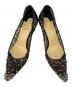 Christian Louboutin (クリスチャン・ルブタン) レーススタッズヒールパンプス ブラック サイズ:36：12000円