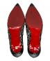 中古・古着 Christian Louboutin (クリスチャン・ルブタン) レーススタッズヒールパンプス ブラック サイズ:36：12000円