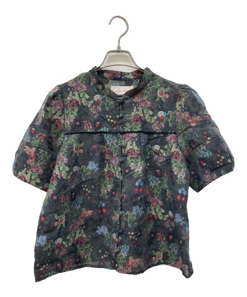 MAISON SPECIAL（メゾンスペシャル）MAISON SPECIAL (メゾンスペシャル) フラワージャガードブラウス ブラック サイズ:Freeの古着・服飾アイテム
