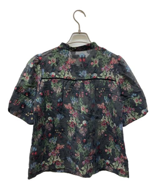 MAISON SPECIAL（メゾンスペシャル）MAISON SPECIAL (メゾンスペシャル) フラワージャガードブラウス ブラック サイズ:Freeの古着・服飾アイテム