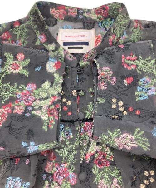 MAISON SPECIAL（メゾンスペシャル）MAISON SPECIAL (メゾンスペシャル) フラワージャガードブラウス ブラック サイズ:Freeの古着・服飾アイテム