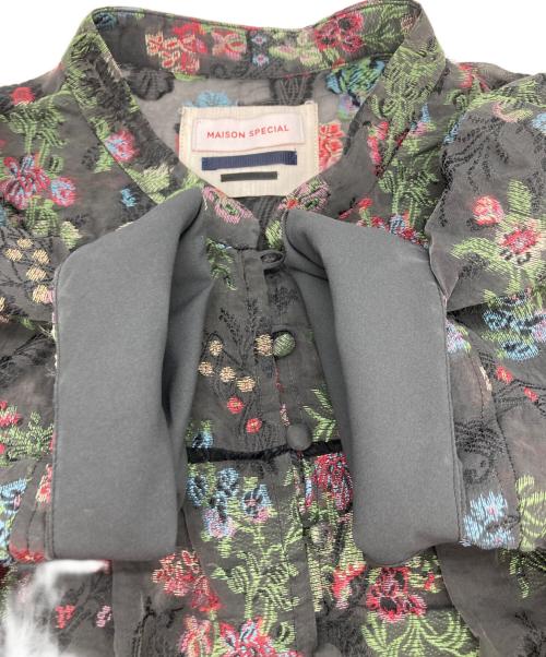 MAISON SPECIAL（メゾンスペシャル）MAISON SPECIAL (メゾンスペシャル) フラワージャガードブラウス ブラック サイズ:Freeの古着・服飾アイテム