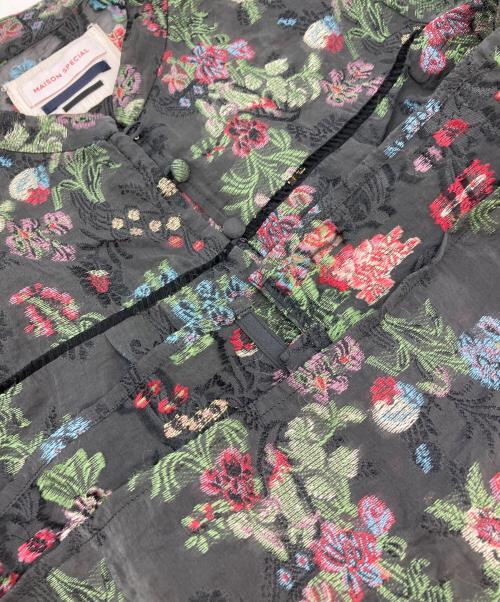 MAISON SPECIAL（メゾンスペシャル）MAISON SPECIAL (メゾンスペシャル) フラワージャガードブラウス ブラック サイズ:Freeの古着・服飾アイテム