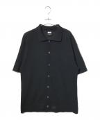 FTCエフティーシー）の古着「クロシェニットシャツ」｜ブラック