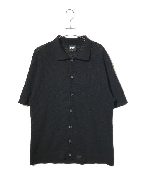 FTC（エフティーシー）FTC (エフティーシー) クロシェニットシャツ ブラック サイズ:SIZE Mの古着・服飾アイテム
