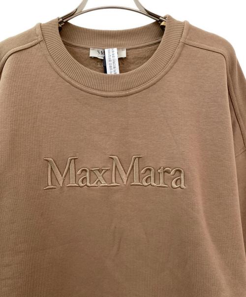 'S Max Mara（エスマックスマーラ）'S Max Mara (エスマックスマーラ) 刺繍クルーネックスウェット ブラウン サイズ:Mの古着・服飾アイテム