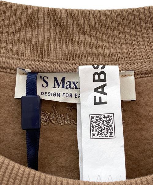 'S Max Mara（エスマックスマーラ）'S Max Mara (エスマックスマーラ) 刺繍クルーネックスウェット ブラウン サイズ:Mの古着・服飾アイテム