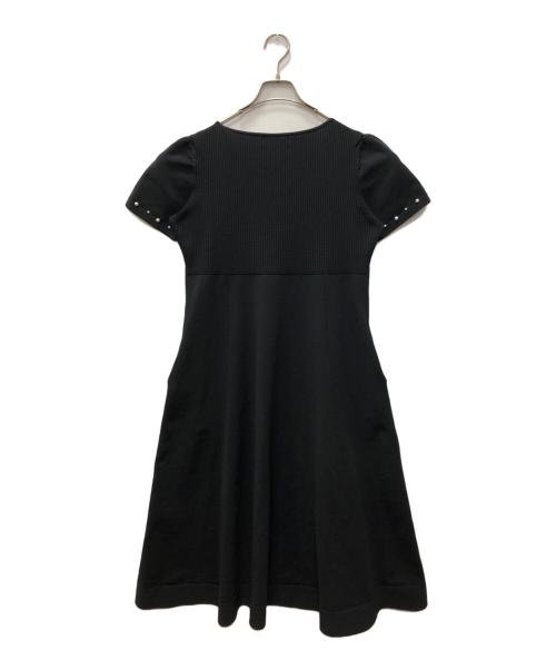 Rene（ルネ）Rene (ルネ) パール装飾	Light Knit Dress ブラック サイズ:SIZE 38の古着・服飾アイテム