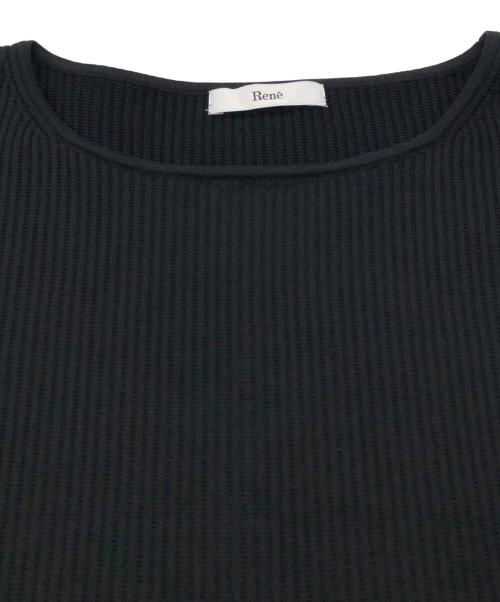 Rene（ルネ）Rene (ルネ) パール装飾	Light Knit Dress ブラック サイズ:SIZE 38の古着・服飾アイテム