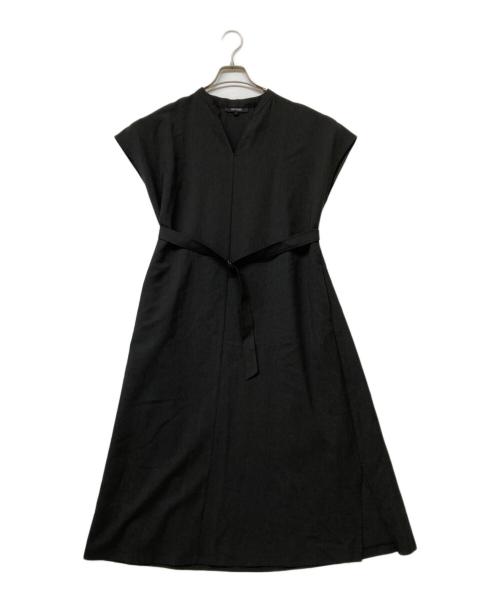 UNTITLED（アンタイトル）UNTITLED (アンタイトル) スラブバンドカラーワンピース ブラック サイズ:1の古着・服飾アイテム