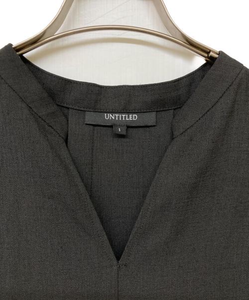 UNTITLED（アンタイトル）UNTITLED (アンタイトル) スラブバンドカラーワンピース ブラック サイズ:1の古着・服飾アイテム
