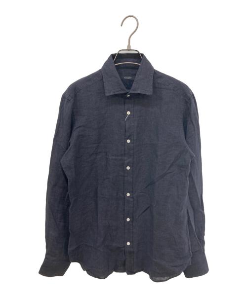 ARCODIO（アルコディオ）ARCODIO (アルコディオ) バイオウォッシュリネンシャツ ブラック サイズ:Sの古着・服飾アイテム