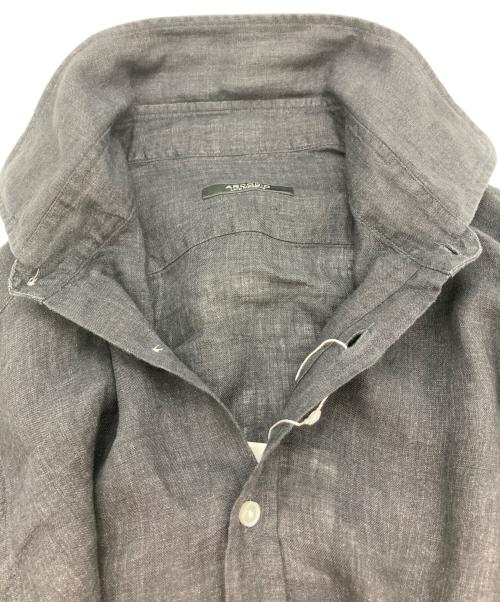 ARCODIO（アルコディオ）ARCODIO (アルコディオ) バイオウォッシュリネンシャツ ブラック サイズ:Sの古着・服飾アイテム