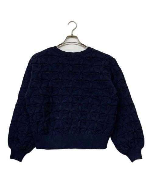 SHIPS（シップス）SHIPS (シップス) 2WAY フラワー ジャカード ハーフ ジップ プルオーバー ネイビー サイズ:Freeの古着・服飾アイテム