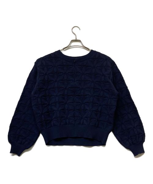 SHIPS（シップス）SHIPS (シップス) 2WAY フラワー ジャカード ハーフ ジップ プルオーバー ネイビー サイズ:Freeの古着・服飾アイテム