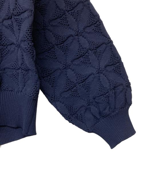 SHIPS（シップス）SHIPS (シップス) 2WAY フラワー ジャカード ハーフ ジップ プルオーバー ネイビー サイズ:Freeの古着・服飾アイテム