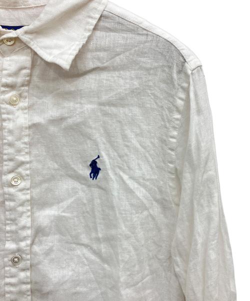 POLO RALPH LAUREN（ポロ・ラルフローレン）POLO RALPH LAUREN (ポロ・ラルフローレン) ポニー刺繍リネンシャツ ホワイト サイズ:Sの古着・服飾アイテム