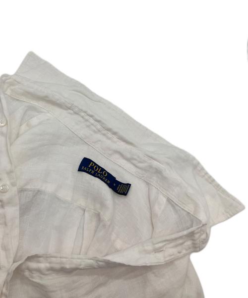 POLO RALPH LAUREN（ポロ・ラルフローレン）POLO RALPH LAUREN (ポロ・ラルフローレン) ポニー刺繍リネンシャツ ホワイト サイズ:Sの古着・服飾アイテム