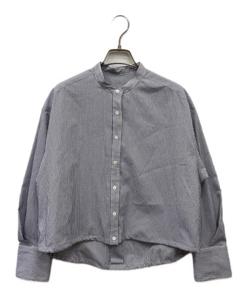 LOUNIE（ルーニー）LOUNIE (ルーニー) サッカークロップドドロストシャツ ブルー×ホワイト サイズ:36の古着・服飾アイテム