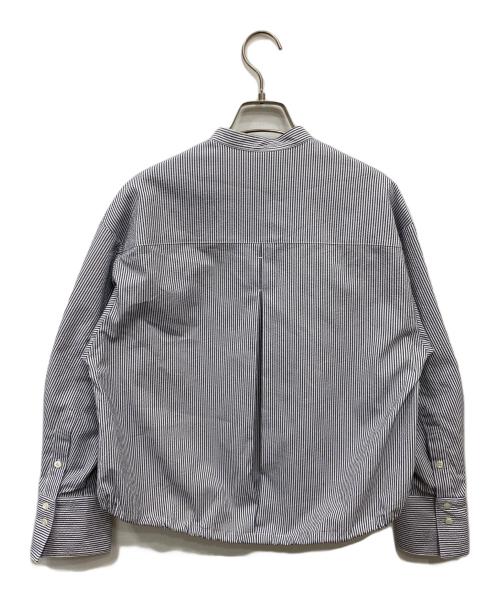 LOUNIE（ルーニー）LOUNIE (ルーニー) サッカークロップドドロストシャツ ブルー×ホワイト サイズ:36の古着・服飾アイテム