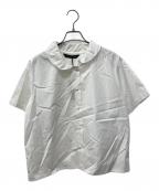 mizuiro-indミズイロインド）の古着「gathered collar half slv shirt」｜ホワイト