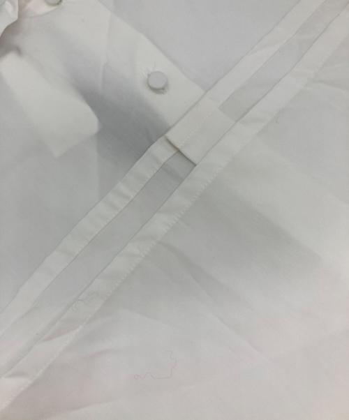 mizuiro-ind（ミズイロインド）mizuiro-ind (ミズイロインド) gathered collar half slv shirt ホワイト サイズ:Freeの古着・服飾アイテム