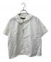 mizuiro-ind（ミズイロインド）の古着「gathered collar half slv shirt」｜ホワイト
