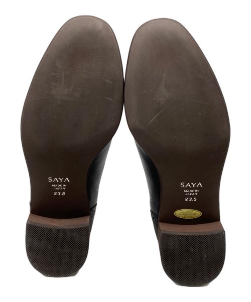 SAYA（サヤ）SAYA (サヤ) 3cmラウンドトウギリーシューズ ブラック サイズ:23.5㎝の古着・服飾アイテム