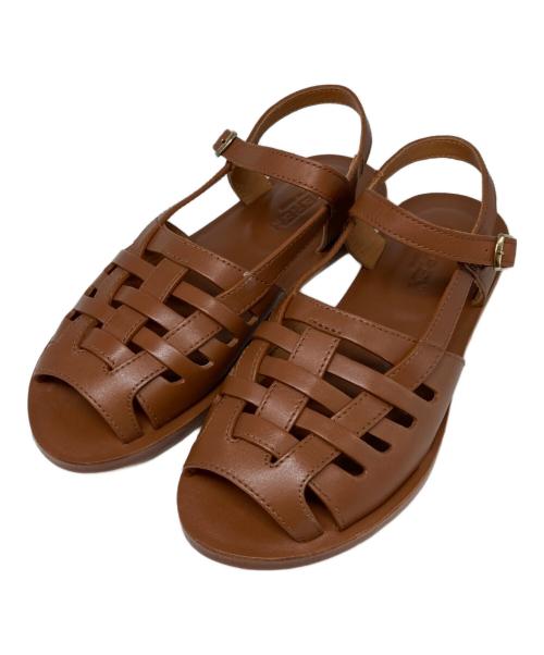 CUEREN（クエルン）CUEREN (クエルン) VENICE 09 SANDAL Almond ブラウン サイズ:24cmの古着・服飾アイテム