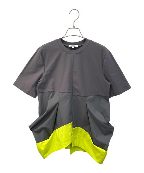 UN3D.（アンスリード）UN3D. (アンスリード) ROUND BOX COCOON T-SH/ラウンドボックスコクーンティーシャツ グレー サイズ:38の古着・服飾アイテム