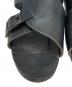 中古・古着 Y's (ワイズ) SEMI GLOSS TANNED LEATHER FLAT SANDALS/セミ グロス タンド レザー フラット サンダル ブラック サイズ:6：10000円