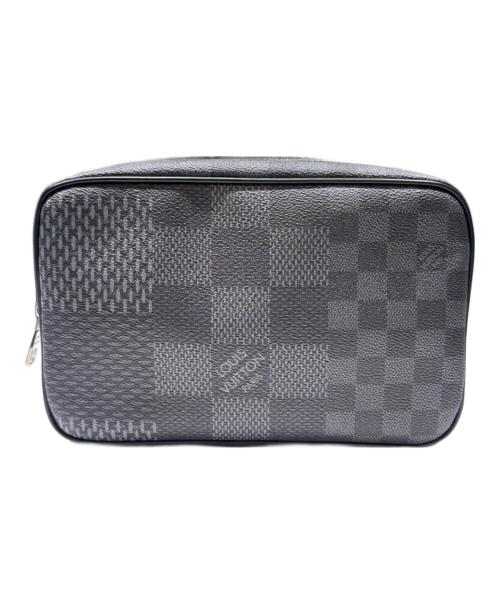 LOUIS VUITTON（ルイ ヴィトン）LOUIS VUITTON (ルイ ヴィトン) トラベルポーチ/ダミエ・グラフィット/トゥルース・トワレ GM ブラック サイズ:GMの古着・服飾アイテム