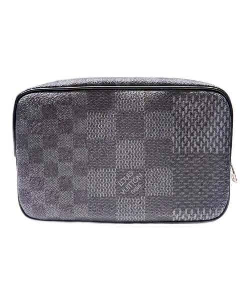 LOUIS VUITTON（ルイ ヴィトン）LOUIS VUITTON (ルイ ヴィトン) トラベルポーチ/ダミエ・グラフィット/トゥルース・トワレ GM ブラック サイズ:GMの古着・服飾アイテム