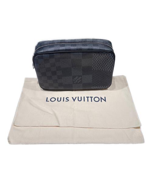 LOUIS VUITTON（ルイ ヴィトン）LOUIS VUITTON (ルイ ヴィトン) トラベルポーチ/ダミエ・グラフィット/トゥルース・トワレ GM ブラック サイズ:GMの古着・服飾アイテム