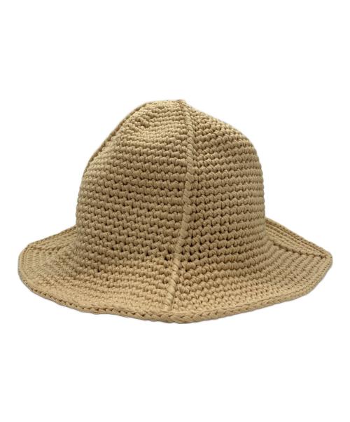 kijima takayuki（キジマタカユキ）kijima takayuki (キジマタカユキ) POLY HAND KNIT TULIP HAT ベージュの古着・服飾アイテム