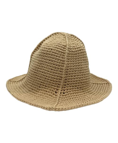 kijima takayuki（キジマタカユキ）kijima takayuki (キジマタカユキ) POLY HAND KNIT TULIP HAT ベージュの古着・服飾アイテム