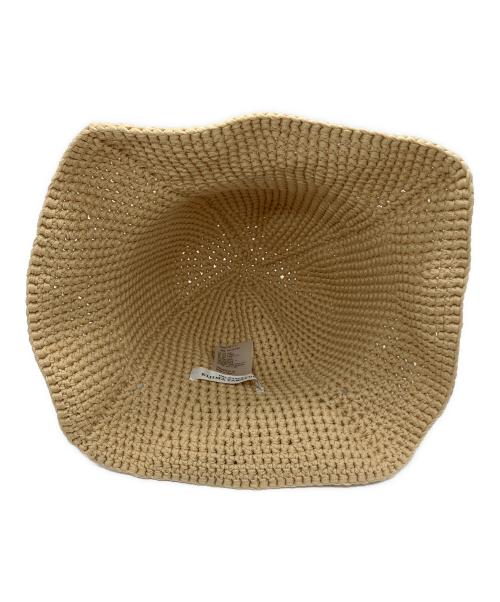 kijima takayuki（キジマタカユキ）kijima takayuki (キジマタカユキ) POLY HAND KNIT TULIP HAT ベージュの古着・服飾アイテム