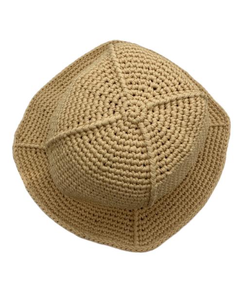 kijima takayuki（キジマタカユキ）kijima takayuki (キジマタカユキ) POLY HAND KNIT TULIP HAT ベージュの古着・服飾アイテム