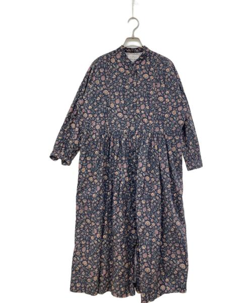 SOIL（ソイル）SOIL (ソイル) 花柄ロングワンピース ブラック サイズ:2の古着・服飾アイテム
