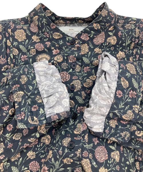 SOIL（ソイル）SOIL (ソイル) 花柄ロングワンピース ブラック サイズ:2の古着・服飾アイテム