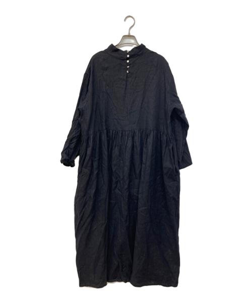 08MAB（ゼロハチマブ）08MAB (ゼロハチマブ) リネンワンピース ブラック サイズ:FREEの古着・服飾アイテム