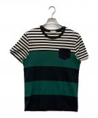 MONCLERモンクレール）の古着「ボーダーTシャツ」｜グリーン