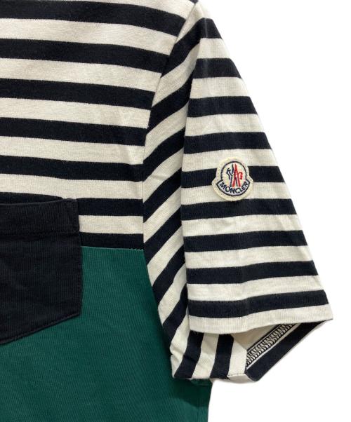 MONCLER（モンクレール）MONCLER (モンクレール) ボーダーTシャツ グリーン サイズ:Mの古着・服飾アイテム