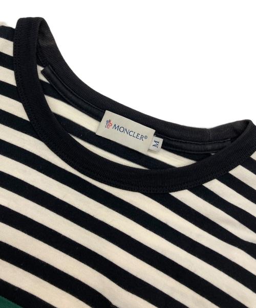 MONCLER（モンクレール）MONCLER (モンクレール) ボーダーTシャツ グリーン サイズ:Mの古着・服飾アイテム