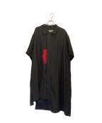 Yohji Yamamoto pour hommeヨウジヤマモト プールオム）の古着「ダリアレイヤードアロハB」｜ブラック×レッド